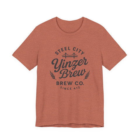 Unisex Jersey Tee - Yinzer Brew Bella Canvas Shirt | Soft Breathable Cotton Casual Tee
