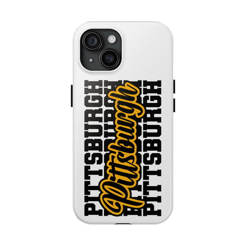 Pittsburgh Typography - iPhone Phone Case Mate Tough