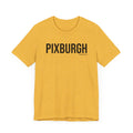 Pittsburgh PIXBURGH Short Sleeve T-Shirt T-Shirt Printify Heather Yellow Gold XS