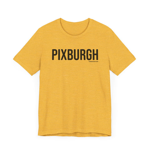 Pittsburgh PIXBURGH Short Sleeve T-Shirt T-Shirt Printify Heather Yellow Gold XS