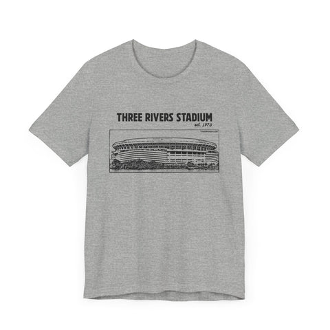 Three Rivers Stadium - 1970 - Retro Schematic - Short Sleeve Tee