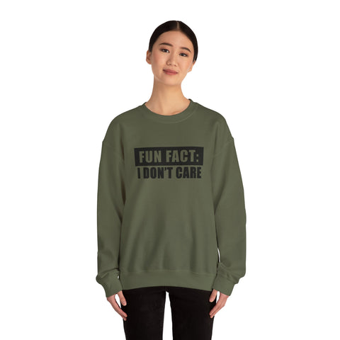 Fun Fact: I Don't Care (Pittsburgh Sarcasm Series) - Heavy Blend™ Crewneck Sweatshirt