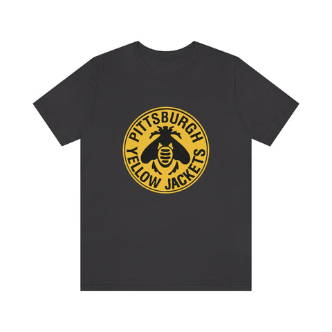 Pittsburgh Yellow Jackets T-Shirt (Premium Lightweight) T-Shirt Vintage Ice Hockey Dark Grey S 