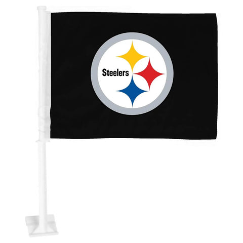 Pittsburgh Steelers Car Flag Large 1pc 11" x 14" by Fanmats Car Flag Turnovers Inc   