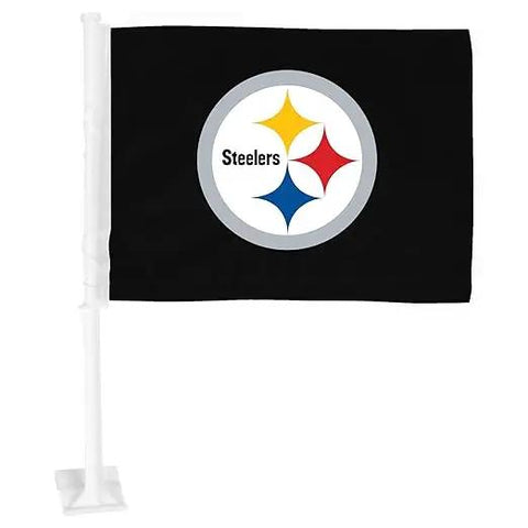 Pittsburgh Steelers Car Flag Large 1pc 11" x 14" by Fanmats Car Flag Turnovers Inc   