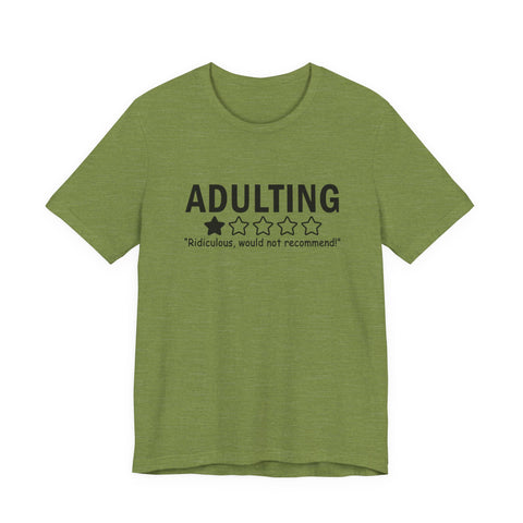 Adulting (Pittsburgh Sarcasm Series) - Unisex Jersey Short Sleeve Tee