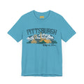 Pittsburgh City of Iron Vintage Logo - Short Sleeve Tee T-Shirt Printify Heather Aqua S 