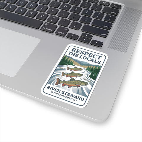 Respect The Locals River Steward Sticker | Protect Our National Parks, Vintage Outdoor