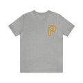 Heart of Pittsburgh - P for Pittsburgh Series - PRINT ON BACK - Short Sleeve Tee T-Shirt Printify Athletic Heather S 