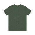 Back of forest green Vintage Classic Pittsburgh Short Sleeve T-Shirt, soft heathered fabric and slim fit cut.