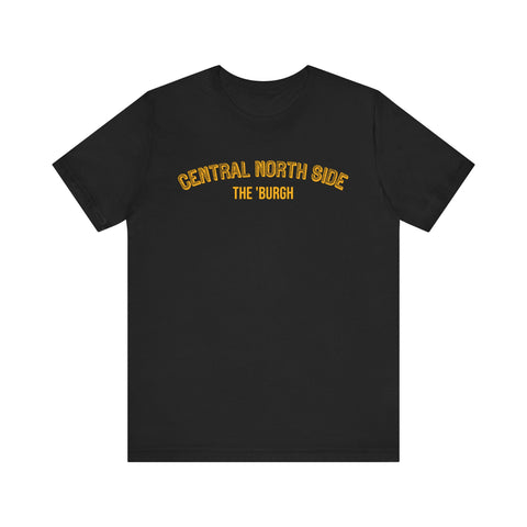 Central North Side  - The Burgh Neighborhood Series - Unisex Jersey Short Sleeve Tee T-Shirt Printify Black S 