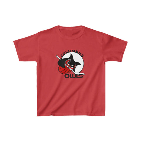 Columbus Owls™ T-Shirt (Youth) Kids clothes Vintage Ice Hockey Red XS 