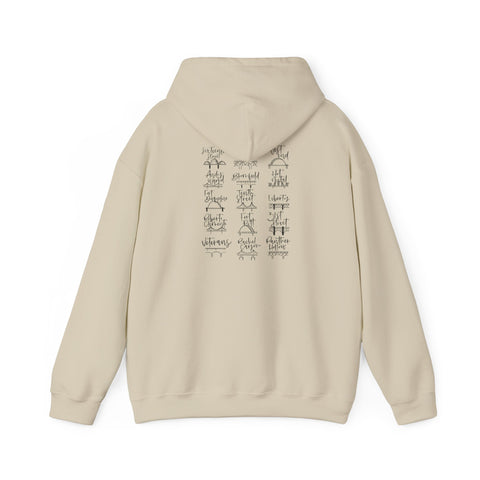 Pittsburgh Bridges Doodle - Unisex Heavy Blend™ Hooded Sweatshirt