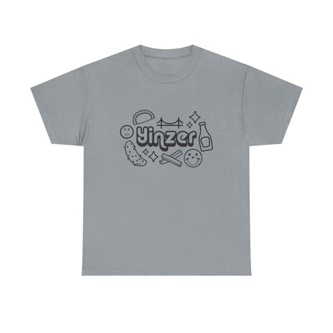 Yinzer Icon Doodles - Unisex Heavy Cotton Tee