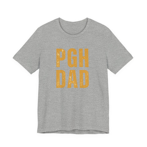 PGH Dad T-Shirt — Pittsburgh Dad Vintage Gold Block Tee