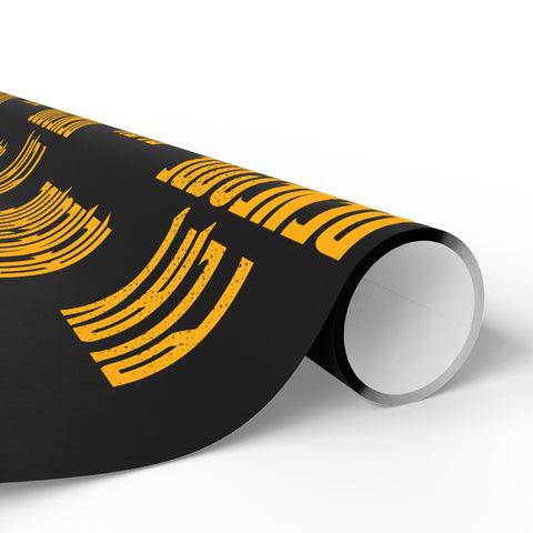 Play Renegade Wrapping Paper Roll — Black & Gold 'Ho Ho Ho' Holiday Gift Wrap