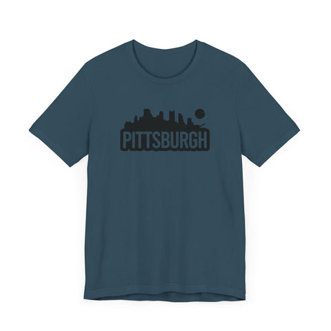 Pittsburgh Bold Skyline T-Shirt  - Unisex bella+canvas 3001 T-Shirt Printify   