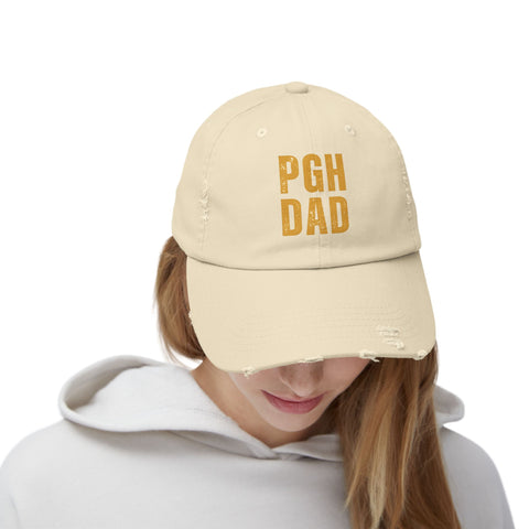 PGH Dad Distressed Hat — Pittsburgh Dad Vintage Baseball Cap