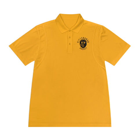 Pittsburgh Hockey "Retro Mask" -  Men's Sport Polo Shirt