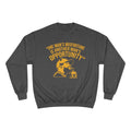 Opportunity - Tomlin Quote - Champion Crewneck Sweatshirt Sweatshirt Printify Charcoal Heather S 