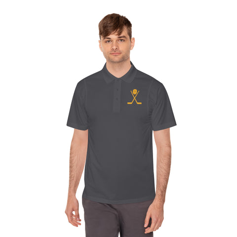 Pittsburgh Hockey "Crossed Sticks" -  Men's Sport Polo Shirt T-Shirt Printify   