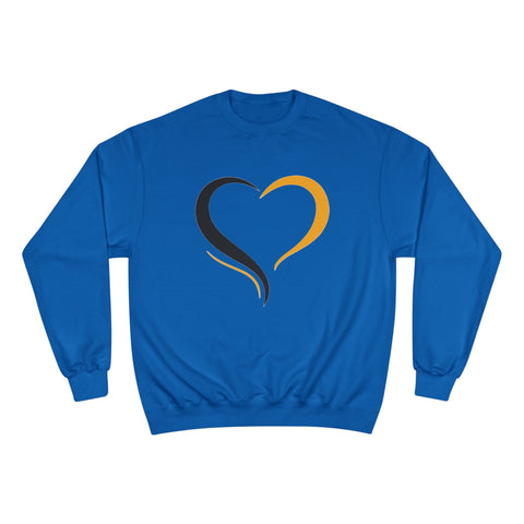 Black and Yellow Heart - Champion Sweatshirt