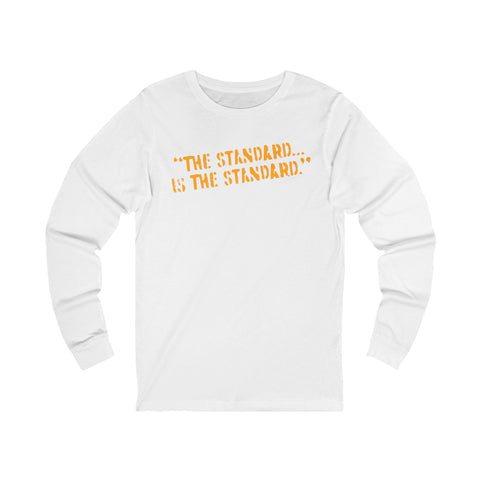 The Standard is the Standard Steeler Distressed Image T-Shirt Shirt - Long Sleeve Crew Tee Long-sleeve Printify S White