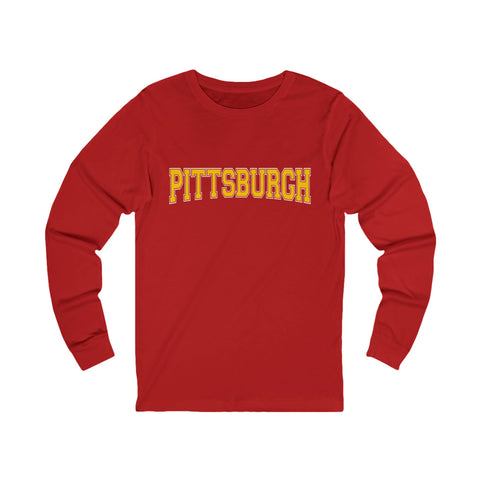 Pittsburgh Varsity Letters Unisex Jersey Long Sleeve Tee