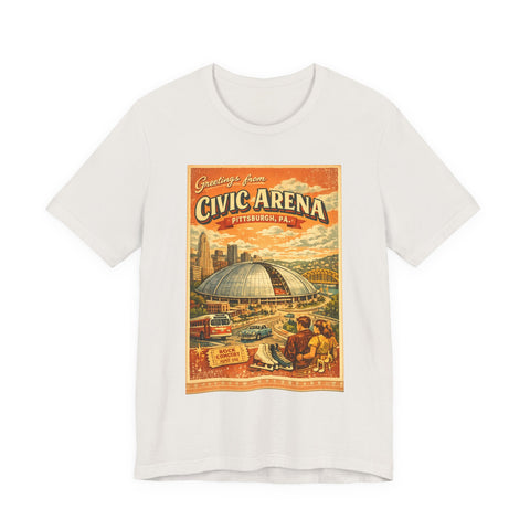 Greeting From Civic Arena (The Igloo) - Unisex Jersey Short Sleeve Tee