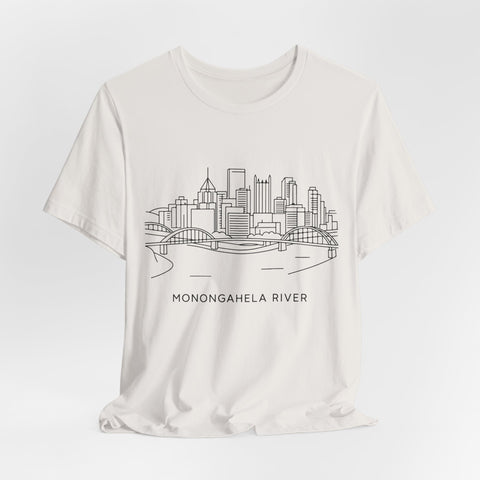 Monongahela River Skyline - Unisex Jersey Short Sleeve Tee