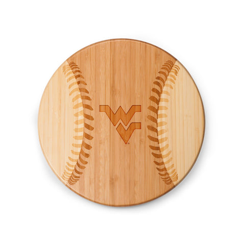 West Virginia Mountaineers - Home Run! Baseball Cutting Board & Serving Tray Cutting Board Picnic Time Family of Brands Bamboo  