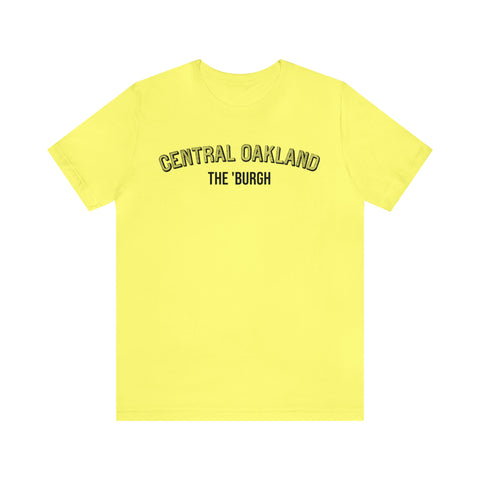 Central Oakland  - The Burgh Neighborhood Series - Unisex Jersey Short Sleeve Tee T-Shirt Printify Yellow S 