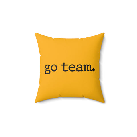 Go Team Pillow — Yellow Cheer Decorative Throw Pillow