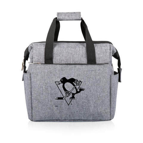 Pittsburgh Penguins - On The Go Lunch Bag Cooler Cooler Picnic Time Family of Brands Heathered Gray First  