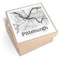 Pittsburgh Pennsylvania Graphic Street Map Vinyl Square Stickers Paper products Printify