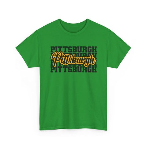 Pittsburgh Typography - Unisex Heavy Cotton Tee