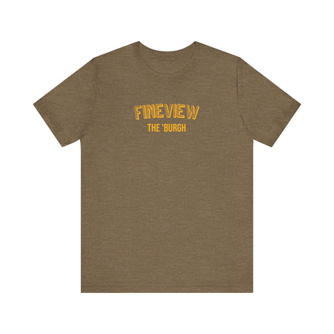 Fineview  - The Burgh Neighborhood Series - Unisex Jersey Short Sleeve Tee T-Shirt Printify Heather Olive S 