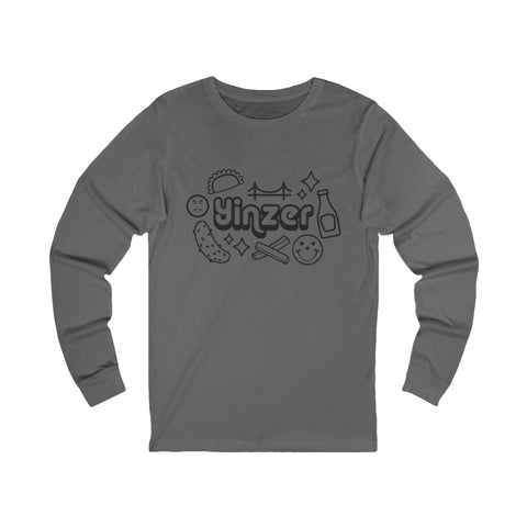 Yinzer Icon Doodles - Unisex Long Sleeve Tee