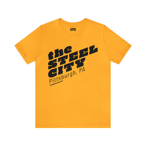 The Steel City - Short Sleeve Tee T-Shirt Printify Gold S 