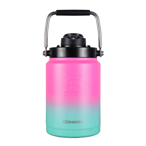 Half Gallon Jugs  Ice Shaker Mint Pink Ombre With Metal Base  