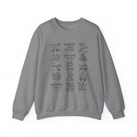 Pittsburgh Bridges Doodle - Heavy Blend™ Crewneck Sweatshirt