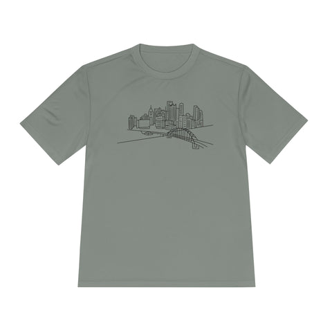 Pittsburgh Skyline - Sport-Tek Unisex Moisture Wicking Tee