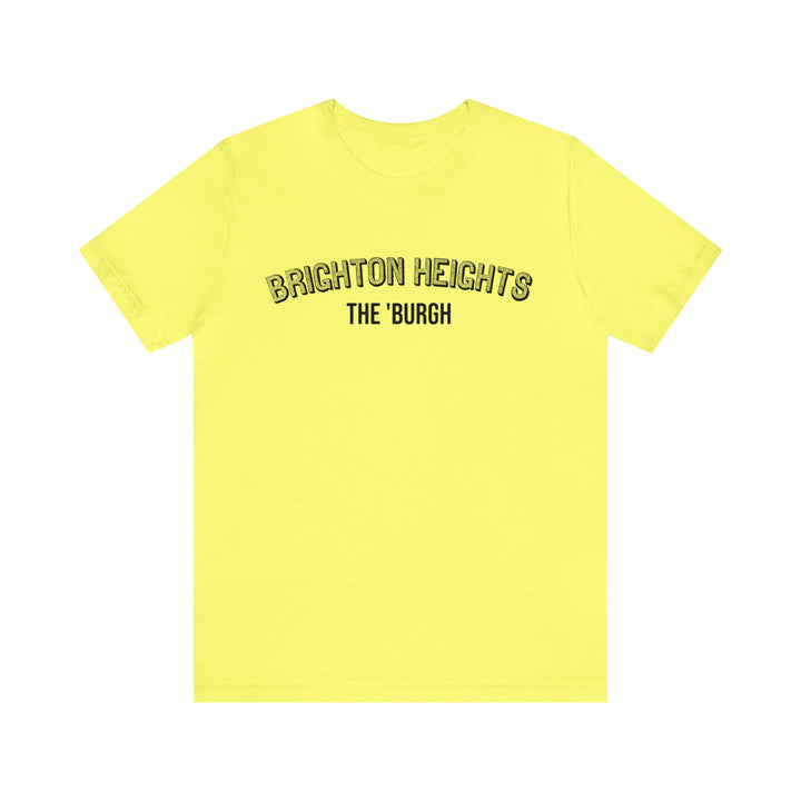 Brighton Heights  - The Burgh Neighborhood Series - Unisex Jersey Short Sleeve Tee T-Shirt Printify Yellow S 