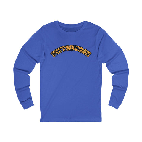 Pittsburgh Block Letters - Unisex Long Sleeve Tee