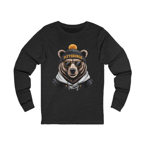 Pittsburgh Game Day Bear - Unisex Long Sleeve Tee