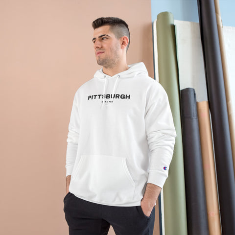Pittsburgh Profile - Print on back - Champion Hoodie