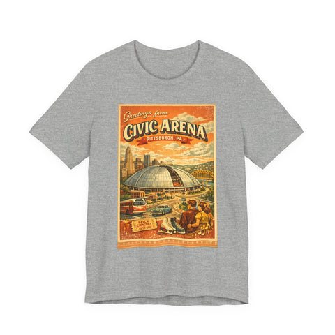 Greeting From Civic Arena (The Igloo) - Unisex Jersey Short Sleeve Tee