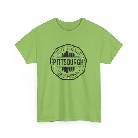 Pittsburgh Vintage Stamp - Unisex Heavy Cotton Tee