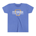 Pittsburgh PA Keystone - Youth Short Sleeve Tee Kids clothes Printify Heather Columbia Blue S