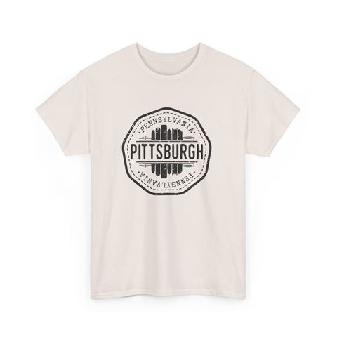 Pittsburgh Vintage Stamp - Unisex Heavy Cotton Tee